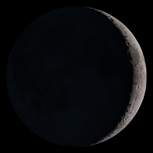 Waxing Crescent — 10.3% illuminated