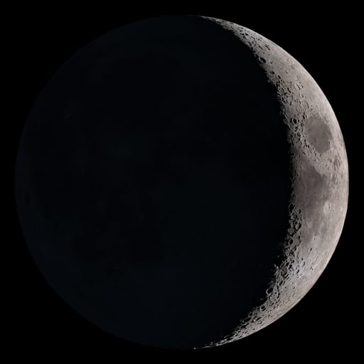Waxing Crescent — 18.4% illuminated